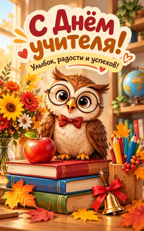 Открытки с Днем учителя. Прикольные открытки с Днём учителя