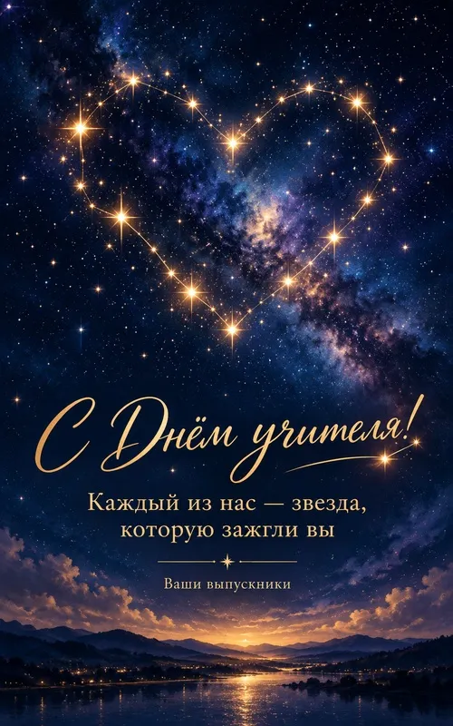Открытки с Днем учителя. Стильные открытки с Днём учителя от выпускников