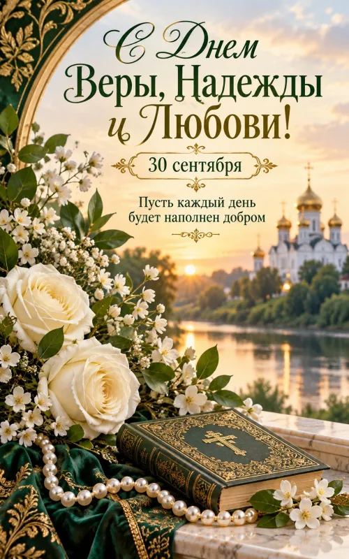 Открытки с Днем Веры, Надежды, Любови и матери их Софии. Картинки с Днем Веры, Надежды и Любови 30 сентября